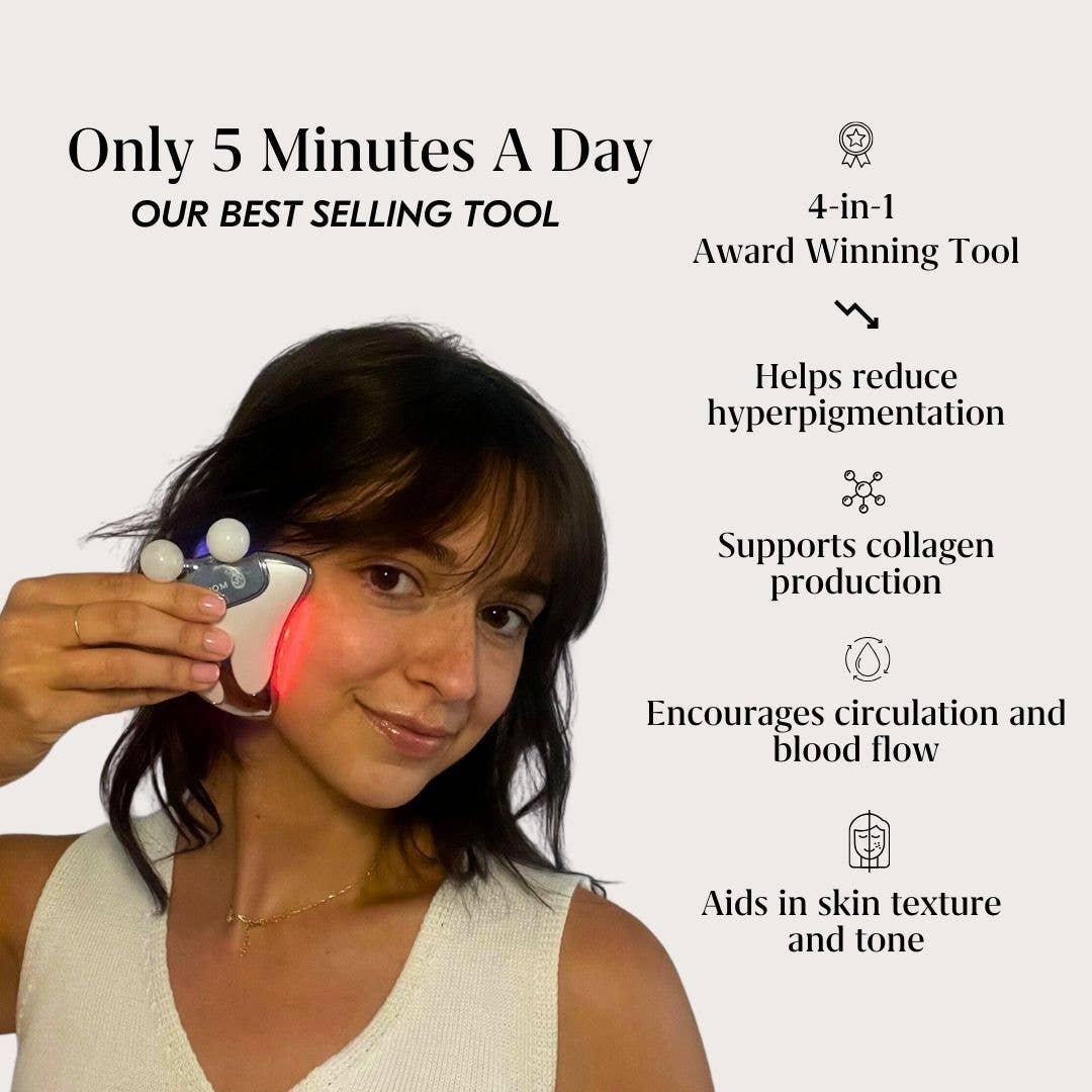 The Vitality Qi LED Gua Sha Device with Protective Pouch